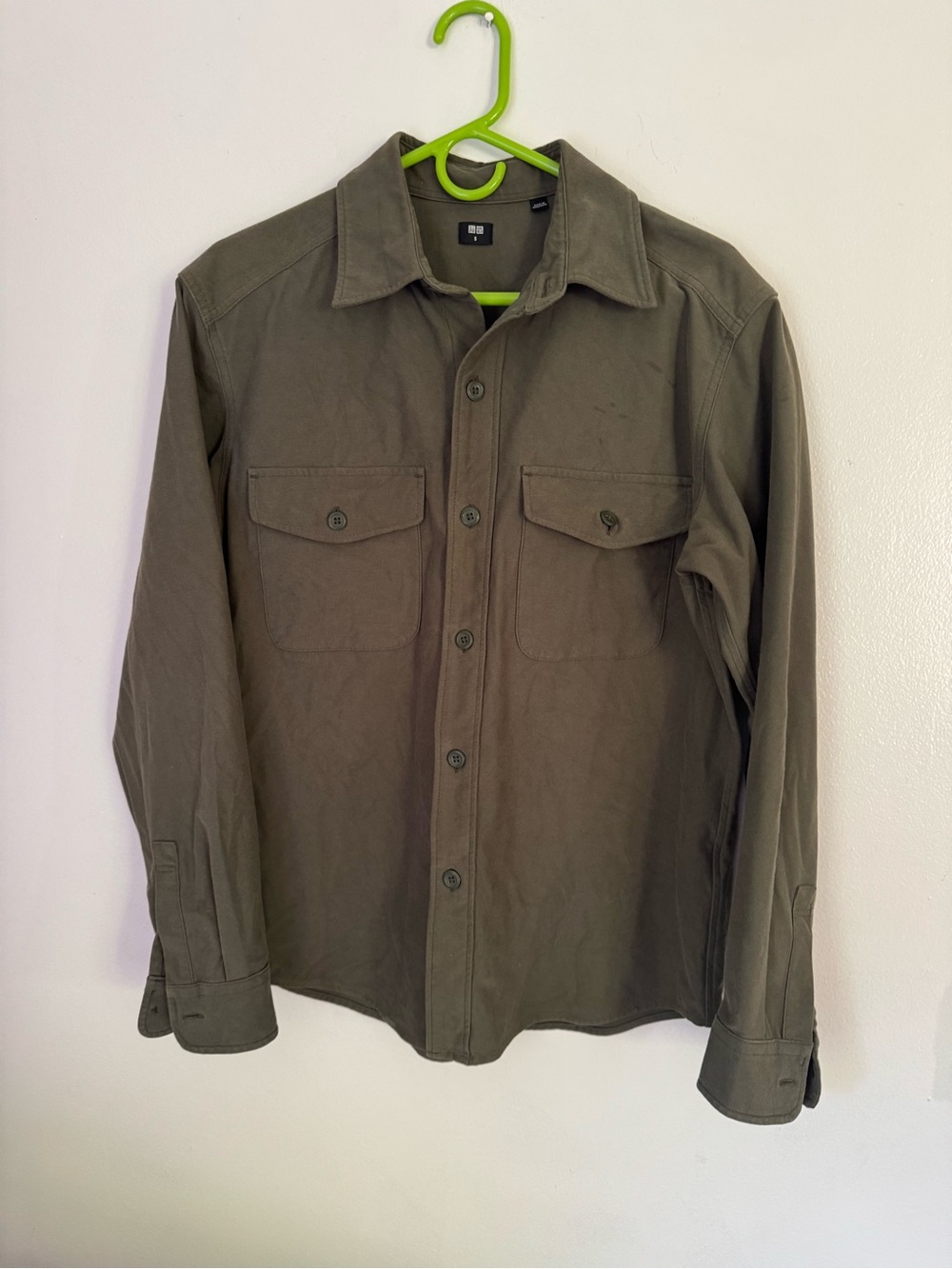 UNIQLO Olive Green Men's Button-Up Utility Jacket Size Small